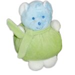 Doudou peluche ours boule vert blanc bleu musti de mustela 20 cm