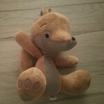 Doudou peluche renard marron france loisirs fl h 20 cm