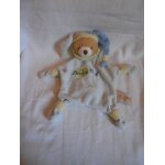 Doudou plat 4 noeud babynat baby nat arlequin bleu col vert bonnet ours Doudou plat 4 noeud babynat baby nat arlequin bleu col vert bonnet ours