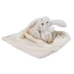 Doudou plat augustin le lapin ecru et son mouchoir