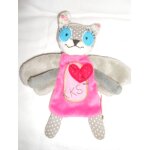 Doudou plat chat hibou chouette rose aile gris coeur pois ikks addict yeux bleu tete fleur Doudou plat chat hibou chouette rose aile gris coeur pois ikks addict yeux bleu tete fleur