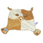 Doudou plat chien maron beige. gipsy. 4 noeuds Doudou plat chien maron beige. gipsy. 4 noeuds