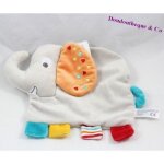 Doudou plat eléphant simba toys gris orange 19 cm Doudou plat eléphant simba toys gris orange 19 cm