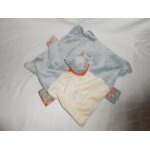 Doudou plat koala cuby tidou noukies beige ecru gris bleu oiseau brod noukie's foulard bandana orange ...