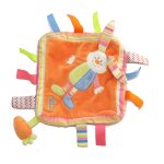 Doudou plat lapin orange. tiamo collection