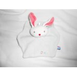 Doudou plat lapin sucre d'orge o x o oxo rose vert blanc rouge hexagonal dans les nuages