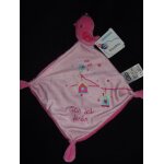 Doudou plat oiseau cui mon jardin mots d'enfants leclerc rose girls plush comforter soft toy peluche