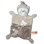 Doudou plat ours beige pattes empreintes. nicotoy simba. 579 / 0159