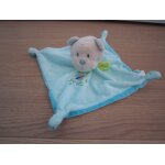 Doudou plat ours bleu papillon tex baby cmi carrefour echarpe verte