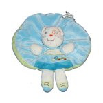 Doudou plat rond. chat bleu blanc. kitchoun kiabi nicotoy 6782 Doudou plat rond. chat bleu blanc. kitchoun kiabi nicotoy 6782