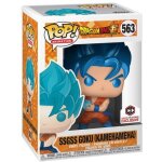 Dragon ball z ssgss goku kamehameha metallic pop vinyl + pop protector