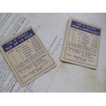 Elements du jeu de monopoly de 1947 - cartes  titre de propriete   bleu fonc