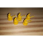 Figurine 5 soldats jaunes pour completer votre jeu risk.