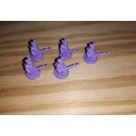 Figurine 5 soldats violets pour completer votre jeu risk.