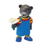 Figurine petit ours brun au bouquet Figurine petit ours brun au bouquet