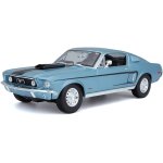 Ford mustang gt cobra jet 1968 light blue metal maisto 31167 1 / 18 special edition - maisto