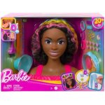 Grande tete a coiffer mtisse noire avec meches arc en ciel - 22 accessoires color reveal barbie - set ...