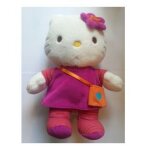 Hello kitty : peluche hello kitty sac a main coeur 27cm