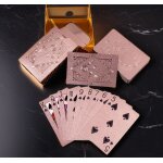 Jeux de 54 carte plastifi� couleur rose argent� poker, belote, rami
