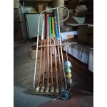Jeu de croquet ancien avec caddie