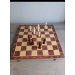 Jeux d'checs en bois magntique et pliable de 39cm avec 34 pices