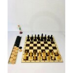 Jeu d'echecs et de dames 2 - en - 1 en bois rachez