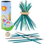 Jeu de mikado bleu dans sa boite mtal
