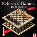 Jeux de soci�t� echecs & dames - coffret noir.