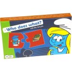 Jeu who does what? / qui fait quoi? avec les schtroumpfs