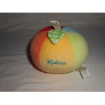 Kaloo ma premi�re balle ballon doudou multicolore bleu vert jaune orange rouge bordeaux pomme fruit pois ...