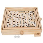 Labyrinthe en bois pour personnes ag�es, jeu de soci�t� educatif avec billes en acier