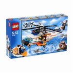 Lego city - l'h�licopt�re et le canot de sauvetage des garde - c�tes 7738