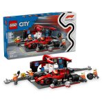 Lego city - arrt au stand de f1 avec voiture ferrari - 60443