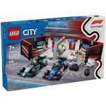 Lego city - garage de f1 et voitures mercedes - amg et alpine - 60444