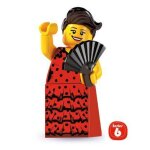 Lego figurines  collectionner: danseuse de flamenco mini - figurine (srie 6)
