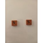 Lettre de scrabble en bois - lettre s