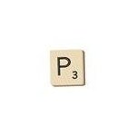 Lettre de scrabble  p