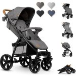 Lionelo annet - poussette bb canne universelle - jusqu' 22 kg - scurit 5 points d'attache - gris ...