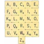 Lot de 3 lettres de scrabble classique Lot de 3 lettres de scrabble classique