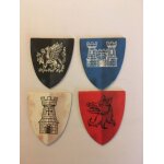 Lot de 4 blason pour le jeu le roi arthur ravensburger 2003