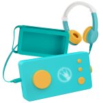 Lunii - pack ma fabrique a histoires verte avec casque audio octave et sa coque odile verte