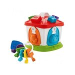 Maison cottage des animaux 2 en 1 chicco - trieur, boite a formes bebe - jouet d'eveil 1er age