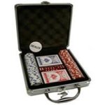 Malette de jeton de poker 100 pieces + deux jeux de cartes + 5 ds casino