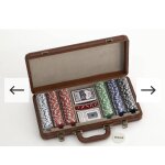 Mallette en cuir de poker