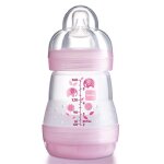 Mam biberon anticolique africa rose t�tine d�bit 1 (160 ml)
