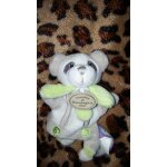 Mini doudou panda marionnette doigt doudou et compagnie gris et vert clair ours le jardin merveilleux ...