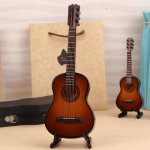 Mini guitare classique en bois, modle de dcoration, instrument de musique en bois, cadeau miniature ...