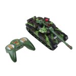 Mini tank tlcommande rc modle jouet enfants vert