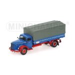 Minichamps 439034420 mercedes benz l 315 pritsche 1954 blue & red camion furgoni bus scala 1 / 43