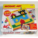 Mosaic art jeu educatif puzzle de mini cubes et triangle couleur talentoy